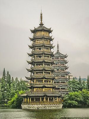 Sun Tower & Moon Tower, Guilin, China
